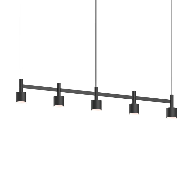Satin Aluminum Systema Staccato 57" LED Linear Pendant Light