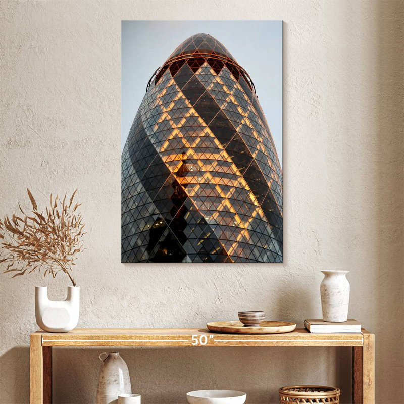 Lilie The Gherkin Skyscraper, 39" H x 26" W