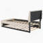 Lit plateforme tapissier avec lit gigogne Teddy-63546200