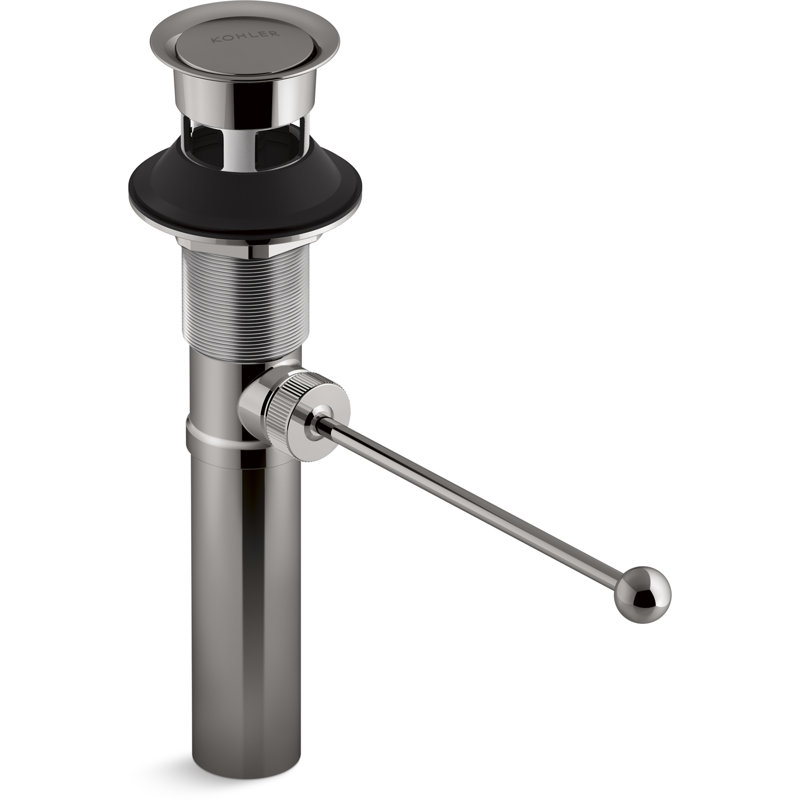 Premier Exposed 1.25" Pop-Up Bathroom Sink Drain With Overflow, Yes, Vibrant Titanium