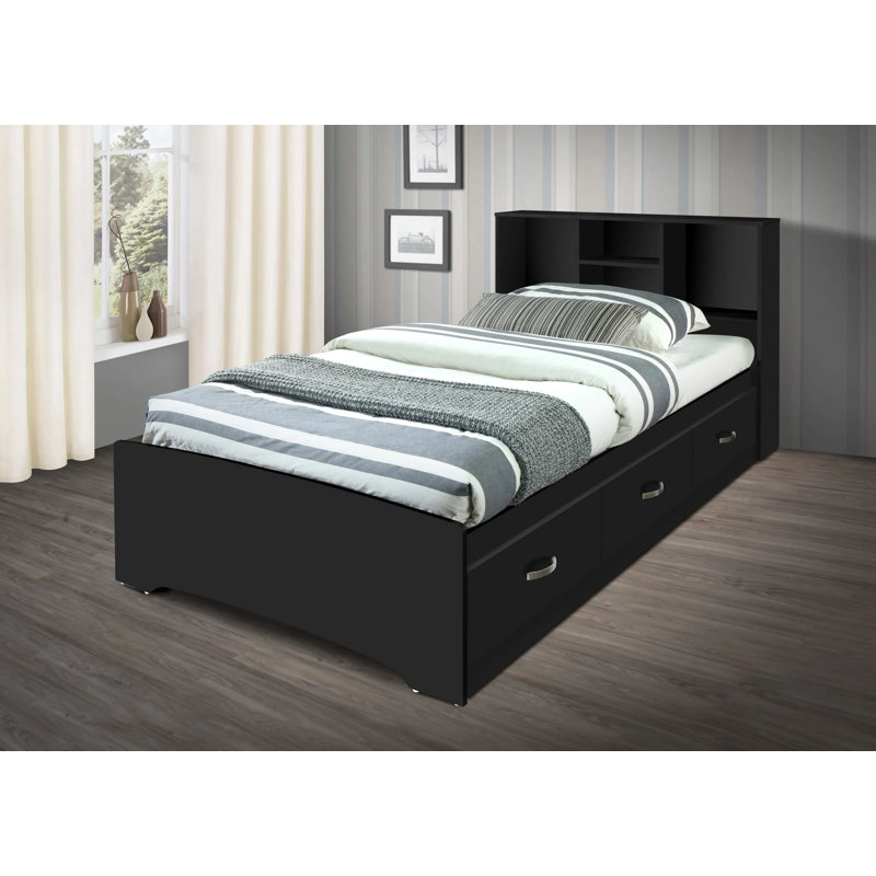 Valleyview Platform Captain Bed, Full, Black