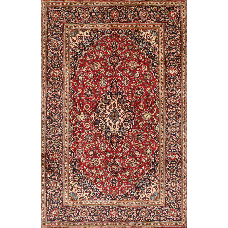 Rouge/brun oriental Aleeza Tapis décoratif, Rectangle 2 pi x 4 pi