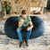 Big Joe Extra Large Memory Foam Bean Bag Sofa with Soft Removable Cover