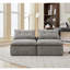 Canapé modulaire polyvalent avec tissu chenille doux et plusieurs coussins pour la détente-650354342