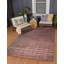 Coral Handloomed Wool Striated Colorwash Geometric Modern Contemporary Carpet Rug-606606159