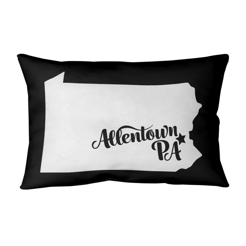 Linen Reversible Pillow Cover, Allentown, Black, Poly Twill