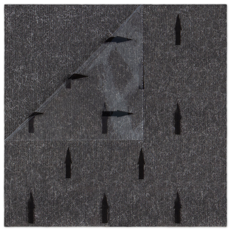 EAZY Floor Asheville Rib 18"x18" Peel and Stick Carpet Tile Anthracite, Anthracite