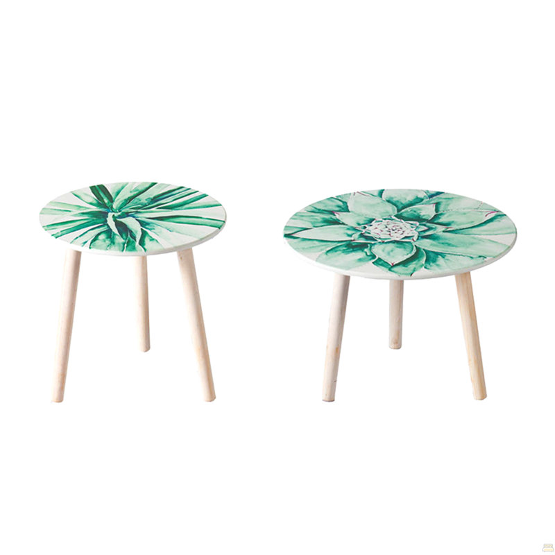Tables d'appoint S / 2, White/Green