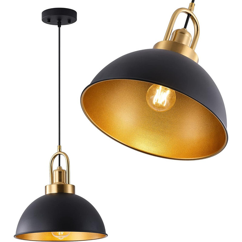 Luminaire suspendu mat noir, hauteur réglable, luminaire suspendu industriel rétro pour îlot de cuisine, couloir, paquet de 2