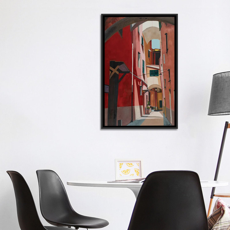 Porto Maurizio, Italie, Toile avec cadre flottant noir, Pas de tapis, H 40 po x l 26 po x P 1,5 po