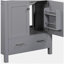 Meuble-lavabo gris 30 po avec lavabo simple, meuble-lavabo sous-comptoir, armoire de rangement avec 2 portes et tiroir-120102762