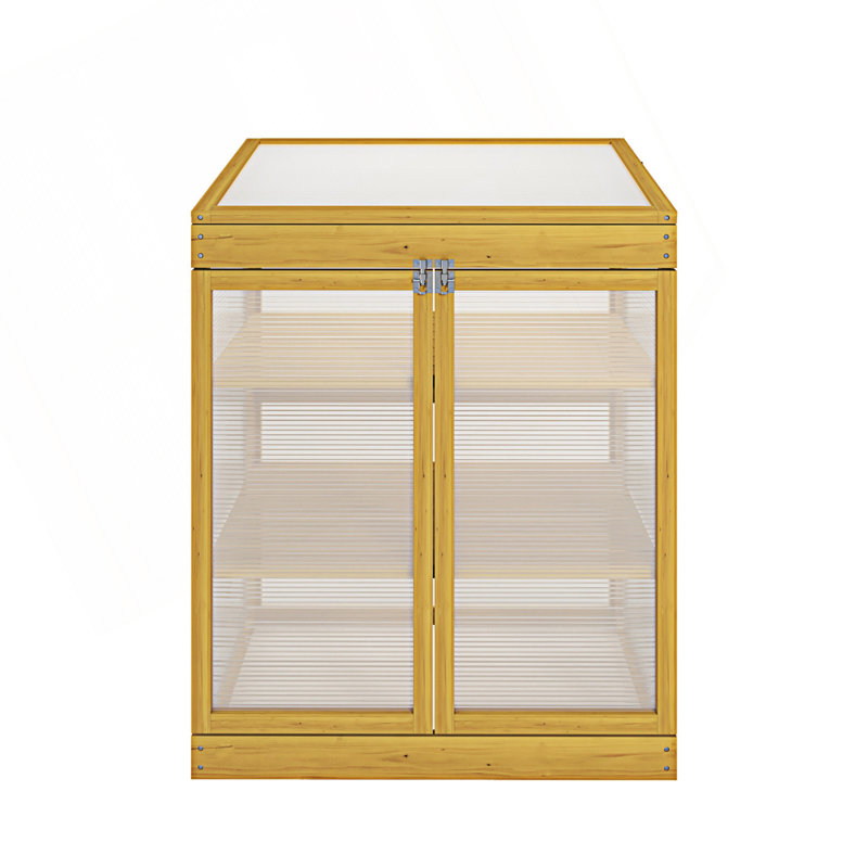 Entry Cabinet, Greenhouse Cold Frame Greenhouse, Mini Greenhouse For Outdoor, 2-Tier Polycarbonate Garden Greenhouse Cabinet