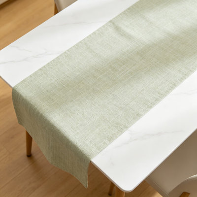 Farmhouse Style Table Runner, Premium Cotton Linen Blend, Washable And Wrinkle-Resistant, Reinforced Hems For Dining Table, Kitchen, And Home Party Decor