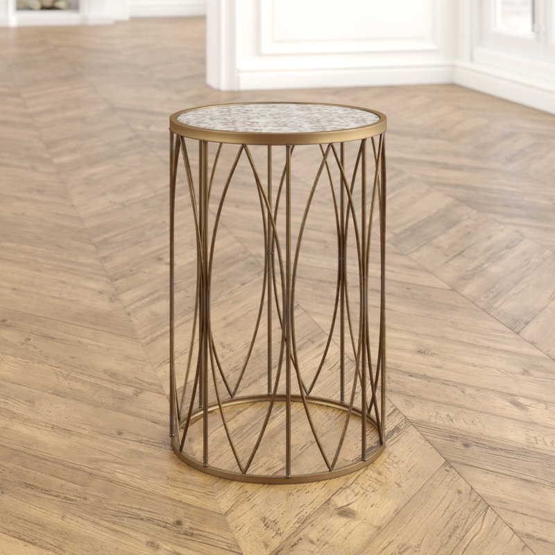 Everett Glass Top End Table