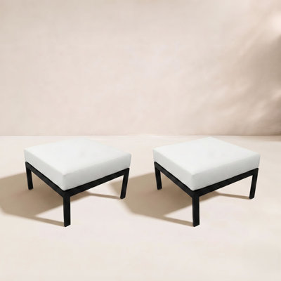 Madison Metal Outdoor Ottoman with Cushion