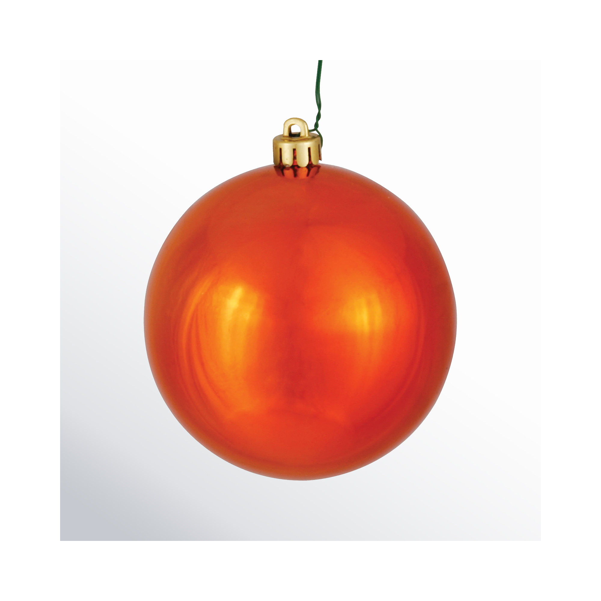Holiday Décor Ball Ornament, Burn Org, 3" H x 3" W x 3" D