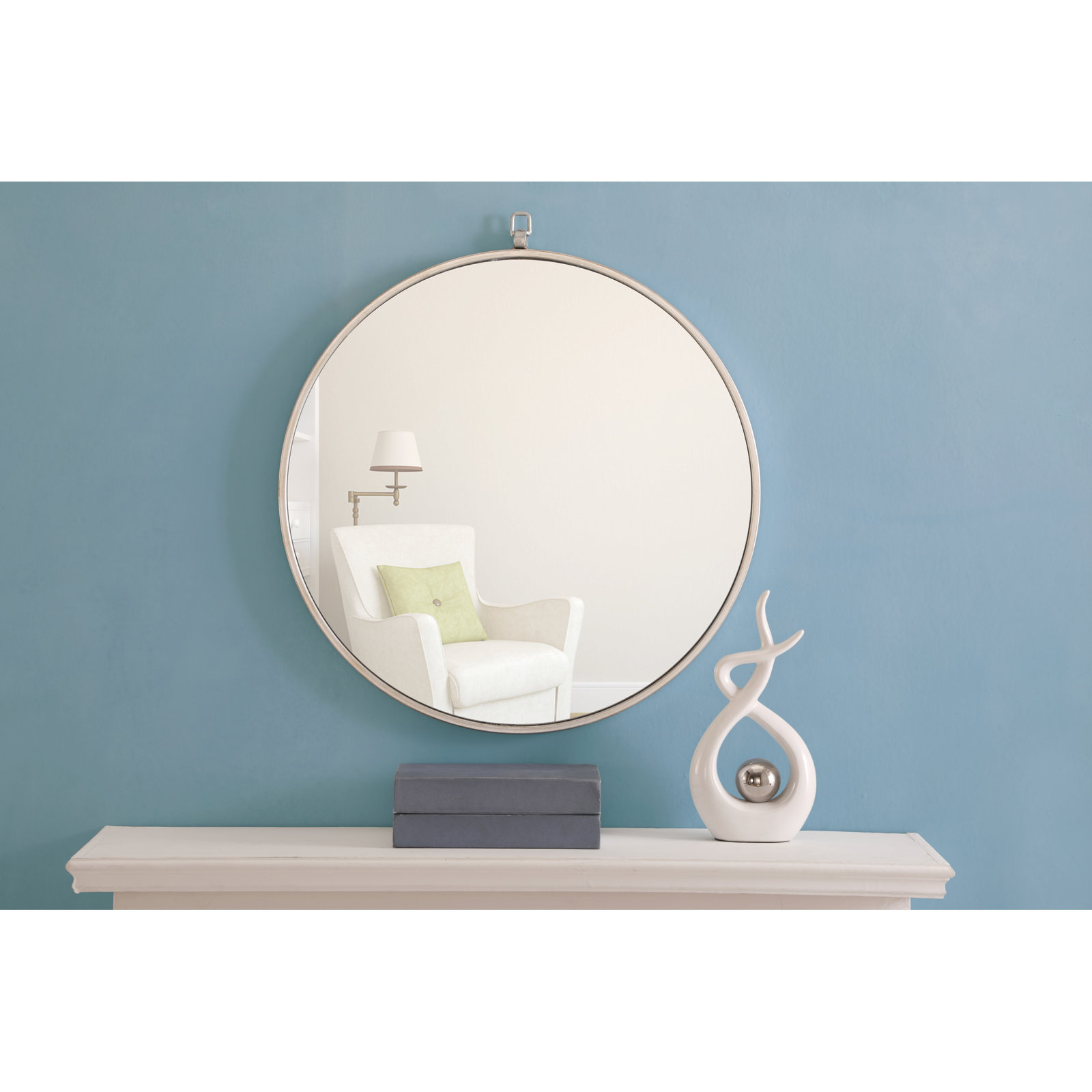 Cassie Accent Mirror, Silver, 21" x 21"