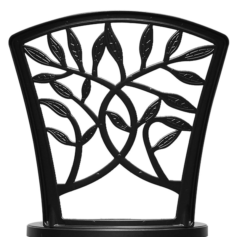Chaise de terrasse Ashaureah, Noir