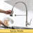 Single Handle Kitchen Faucet With Pull Down , Brushed Nickel, 360-Degree Spin Spout For Sink Spray, Handle, Rotatable And Bath Sinks Faucets
