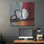 Latitude Run® «Red Abstract» par Linda Woods, art mural en métal, 12 po x 12 po-936842302