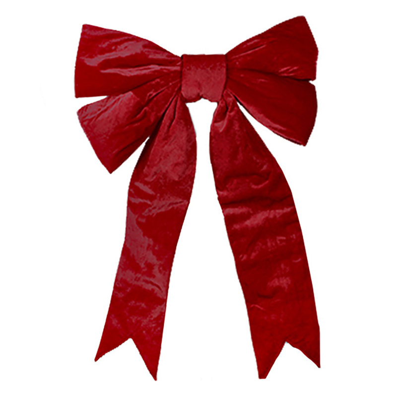 Nœud papillon en velours de 61 cm, Rouge