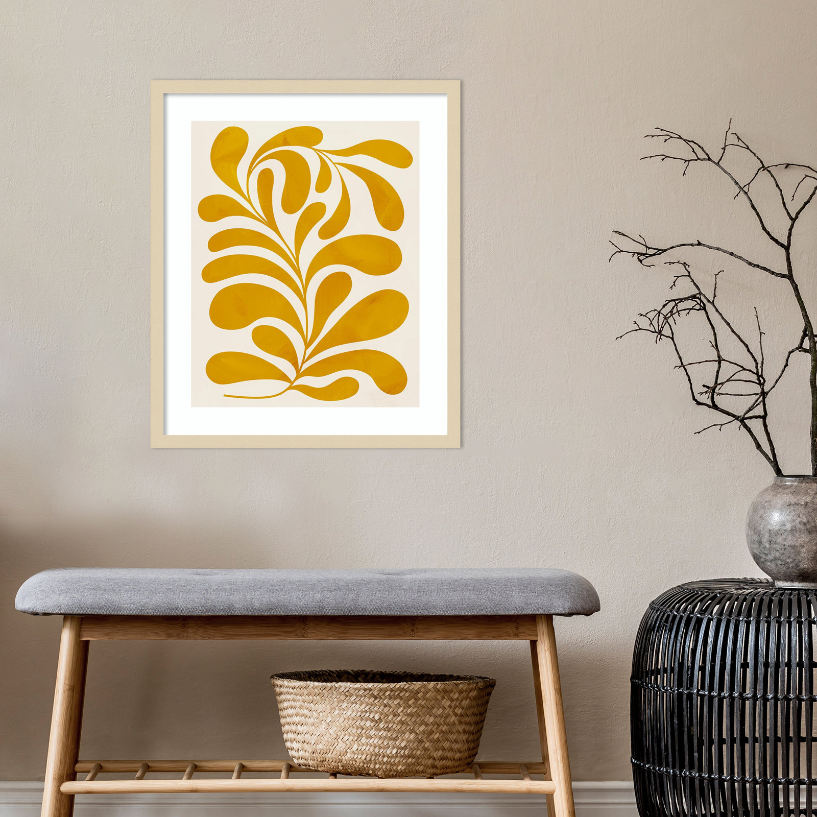 Goldenrod II by Grace Popp, Natural, 25" H x 21" W x 1" D