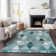 Premium Machine Washable Prisco Teal Rug
