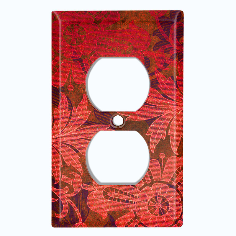 Patterned 1 - Gang Toggle Light Switch Standard Wall Plate