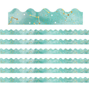 Galaxy Constellations Scalloped Border