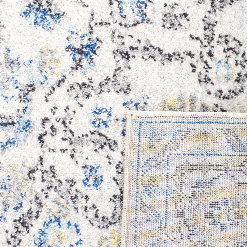 Tapis oriental turquoise / ivoire Christa, Tapis de couloir 2 pi 3 po x 16 pi