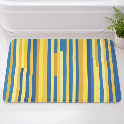 Tapis de bain à rayures verticales
