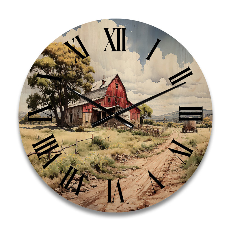 Horloge murale en bois massif Sturbridge, Petit
