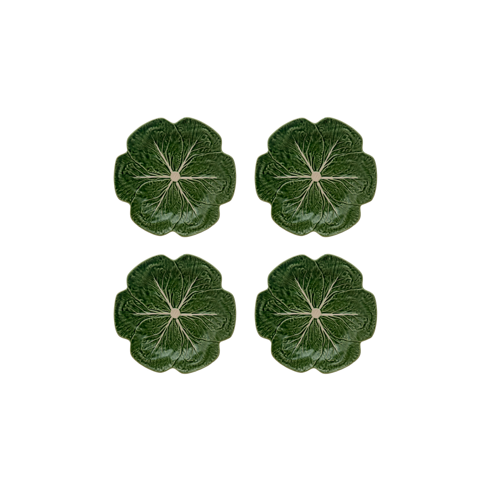 Cabbage Earthenware Scalloped Dinnerware Set