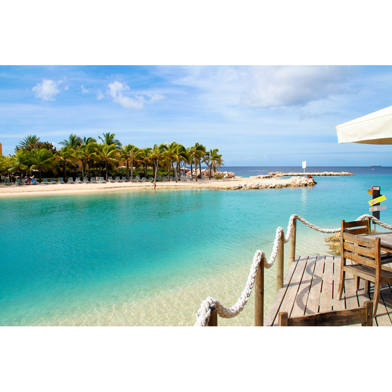 Mambo Beach, Curacao - Photographie sur toile tendue, L 36 po x H 24 po