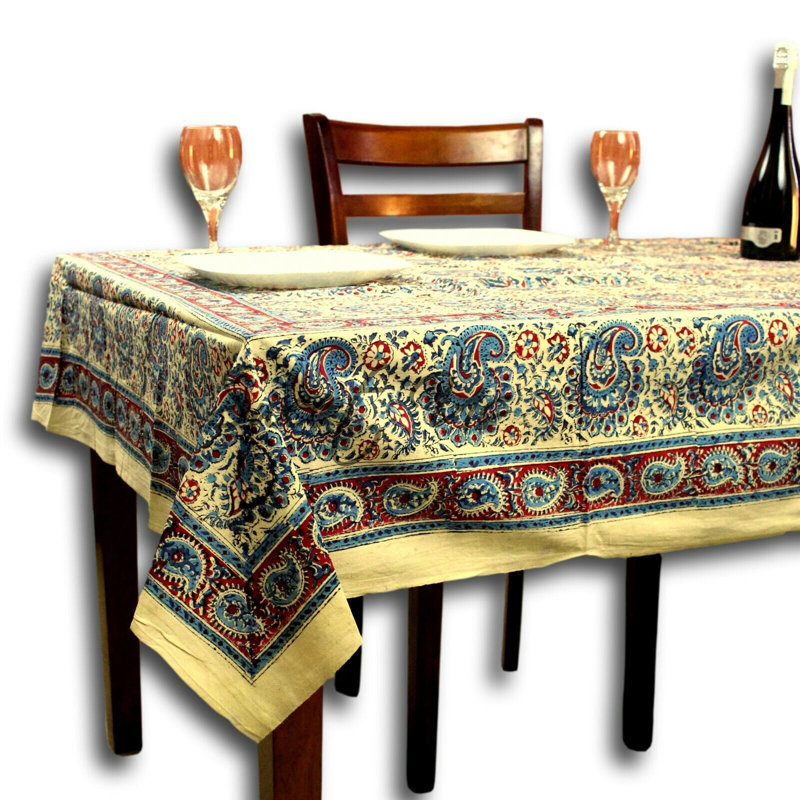 Rectangle Floral Cotton Tablecloth