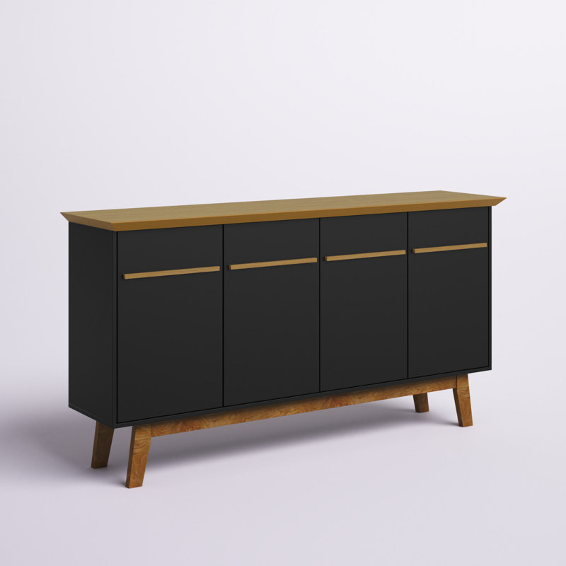 Mapleton 62.99'' Sideboard, Black and Cinnamon