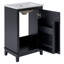 Petit meuble-lavabo moderne de 20 pouces avec lavabo en céramique - 20 * 15,5 * 33,3 pouces, rangement spacieux, 1 porte à fermeture douce-107087798