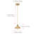 1-lamp gradient brown adjustable glass pendant light