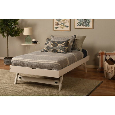 Lynnfield Updike Twin Solid Wood Pop Up Trundle, Mattress Not Included