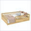 Lit double Montessori avec porte et barrière de haute sécurité-133631682-133631683