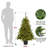4ft Pre-Lit Small Potted Christmas Tree with Warm White LED Lights