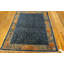 Blue Color Silk Pile Antique Minimalist Chinese Area Rug