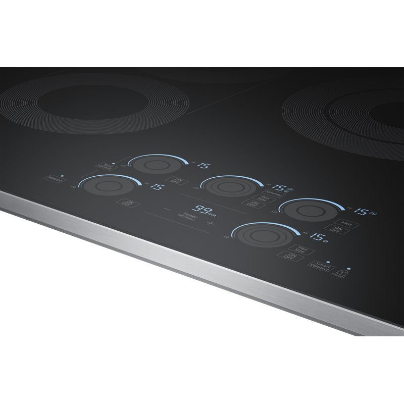 Plaque de cuisson électrique intelligente avec éléments de synchro 30 po Samsung, Acier Inoxydable