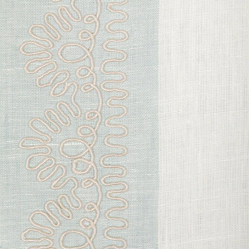 Summerland Banner Sheer Fabric, Aqua