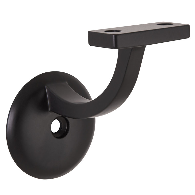 Design House 182030 Jumbo Handrail Bracket 5-Pack, Matte Black