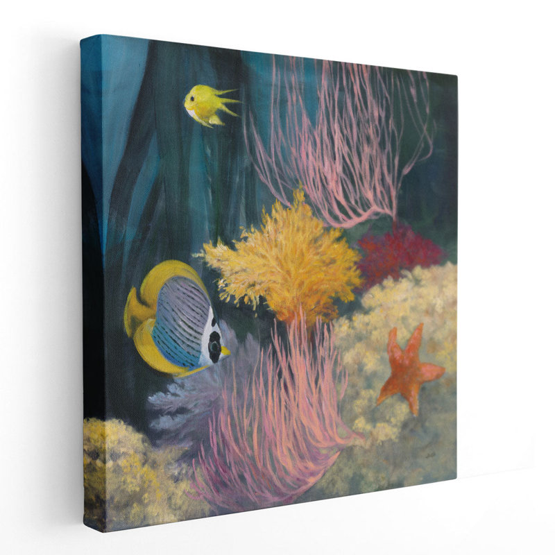Coastal Reef II - reproduction d'art sur toile, H 12 po x l 12 po