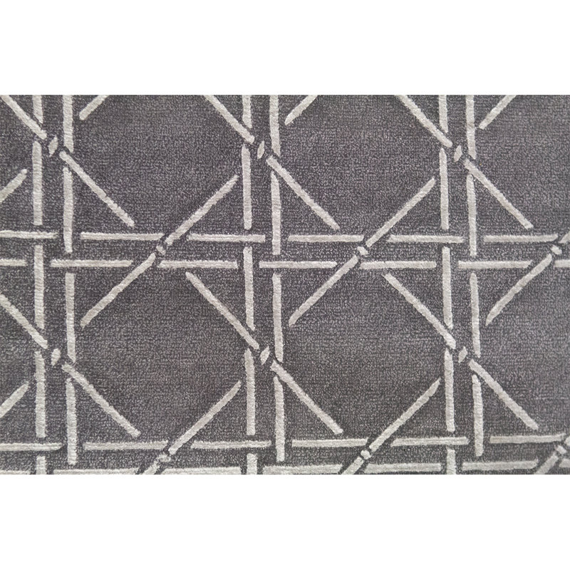 Tapis gris de haute qualité noué à la main