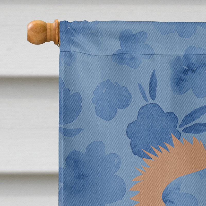 Caniche en polyester à 2 côtés 40 x 28 po standard welcome drapeau maison, Chihuahua à poils longs 2