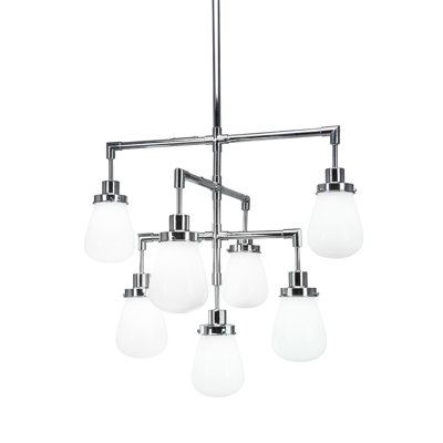 Lustre 7 lumières Elwell illustré avec verre de 5 po