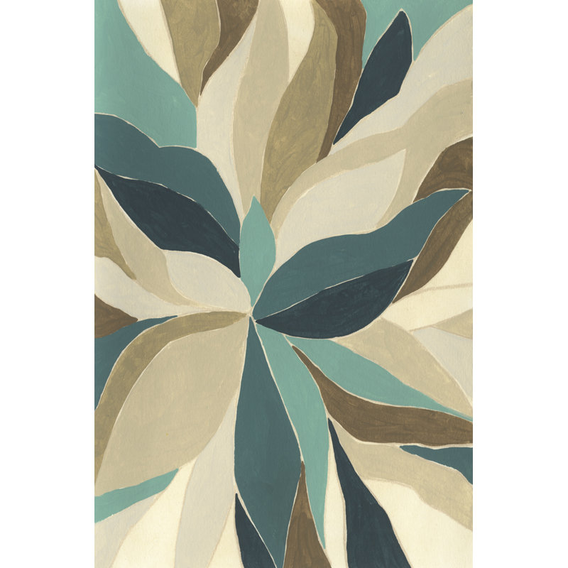 Colourblock Blossom I by June Erica Vess - Wrapped Canvas Painting, 46cm H x 30cm W